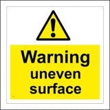 WS943 Warning Uneven Surface Sign with Triangle Exclamation Mark