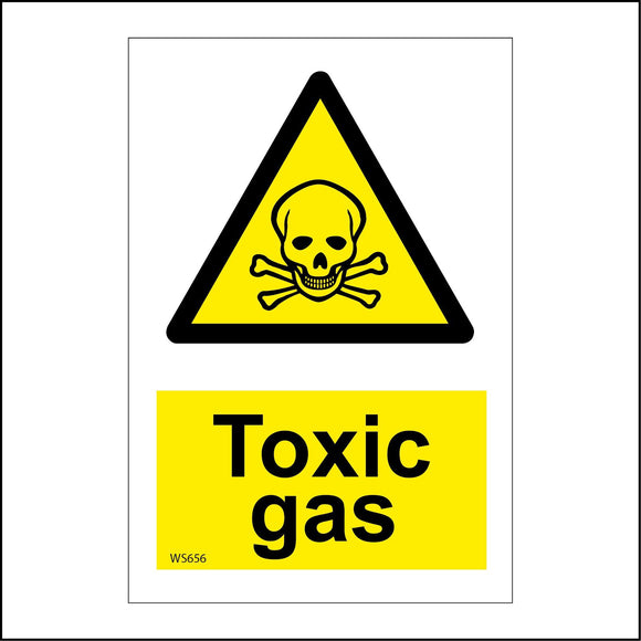 WS656 Toxic Gas Sign with Triangle Skull & Crossbones