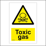 WS656 Toxic Gas Sign with Triangle Skull & Crossbones