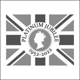 TR577 Platinum Jubilee Queens Head 1952-2022 Grey
