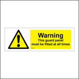 WT095 Warning Guard Panel To Be Fitted All Times Warehouse Factory Workshop