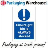 MA846 Ensure Grit Bin Is Always Stocked Environment Winter