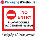 PR418 No Entry Proof Of Double Vaccination Inject Immunize Certificate Paper