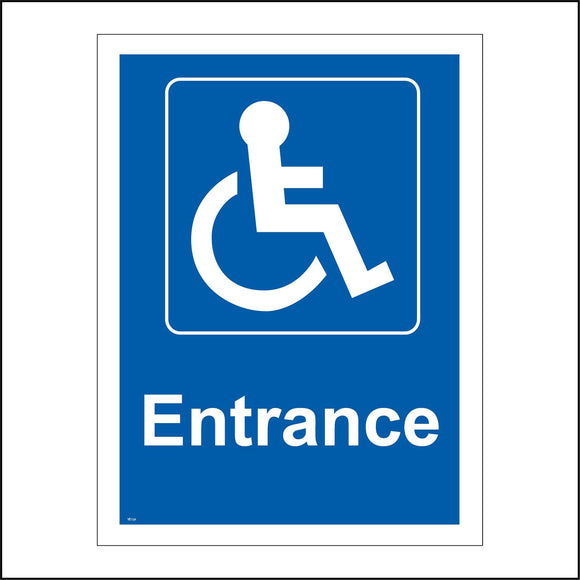 VE126 Disabled Entrance Sign with Disabled Logo