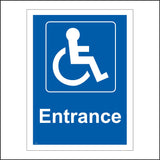 VE126 Disabled Entrance Sign with Disabled Logo