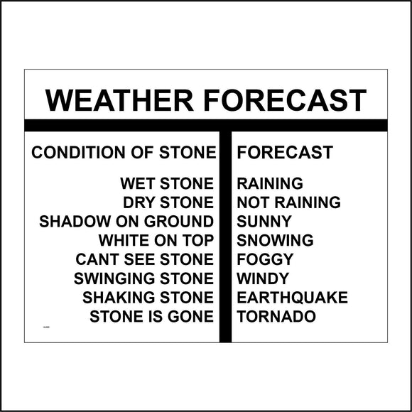 HU388 Weather Forecast Stone Climate Fun Environment