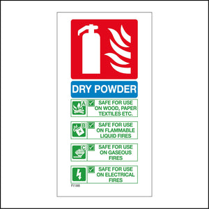 FI188 Dry Powder Safe For Use On Wood Paper Textiles Etc Sign with Extinguisher Flames Can Lightning Bolt