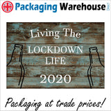 CM194 Living The Lockdown Life 2020 Sign with Bottles