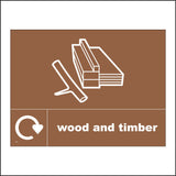 CS346 Wood And Timber Recycling Sign with Wood Recycling Logo