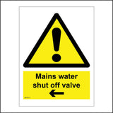 WT211 Mains Water Shut Off Valve Left Arrow