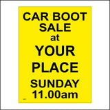 CM079 Car Boot Sale At   Sunday 11.00 A.M. Sign