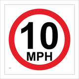 TR026 10 Mph Sign with Circle