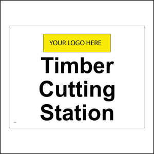 CS588 Timber Cutting Station Logo Wood Saw Logger Trees Company