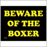 HU148 Beware Of The Boxer Sign