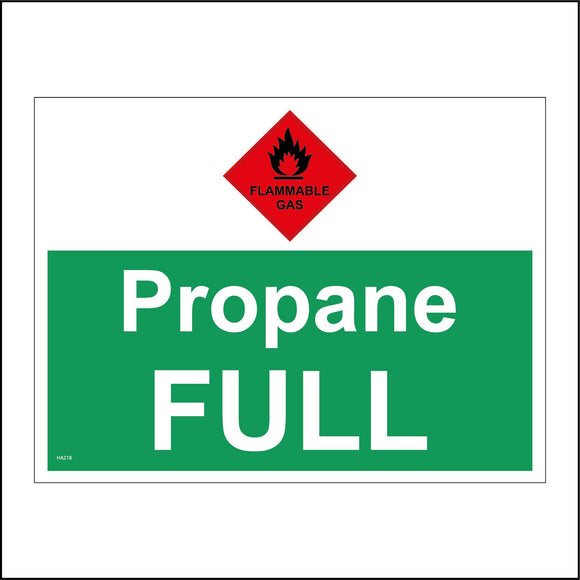 HA218 Flammable Gas Propane Full Cannister Cylinder