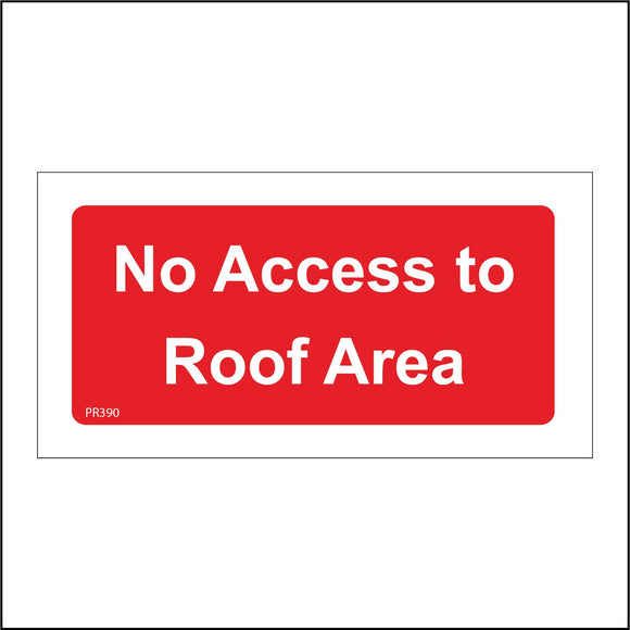 PR390 No Access To Roof Area Entry Unsafe