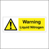 WS765 Warning Liquid Nitrogen Sign with Triangle Exclamation Mark