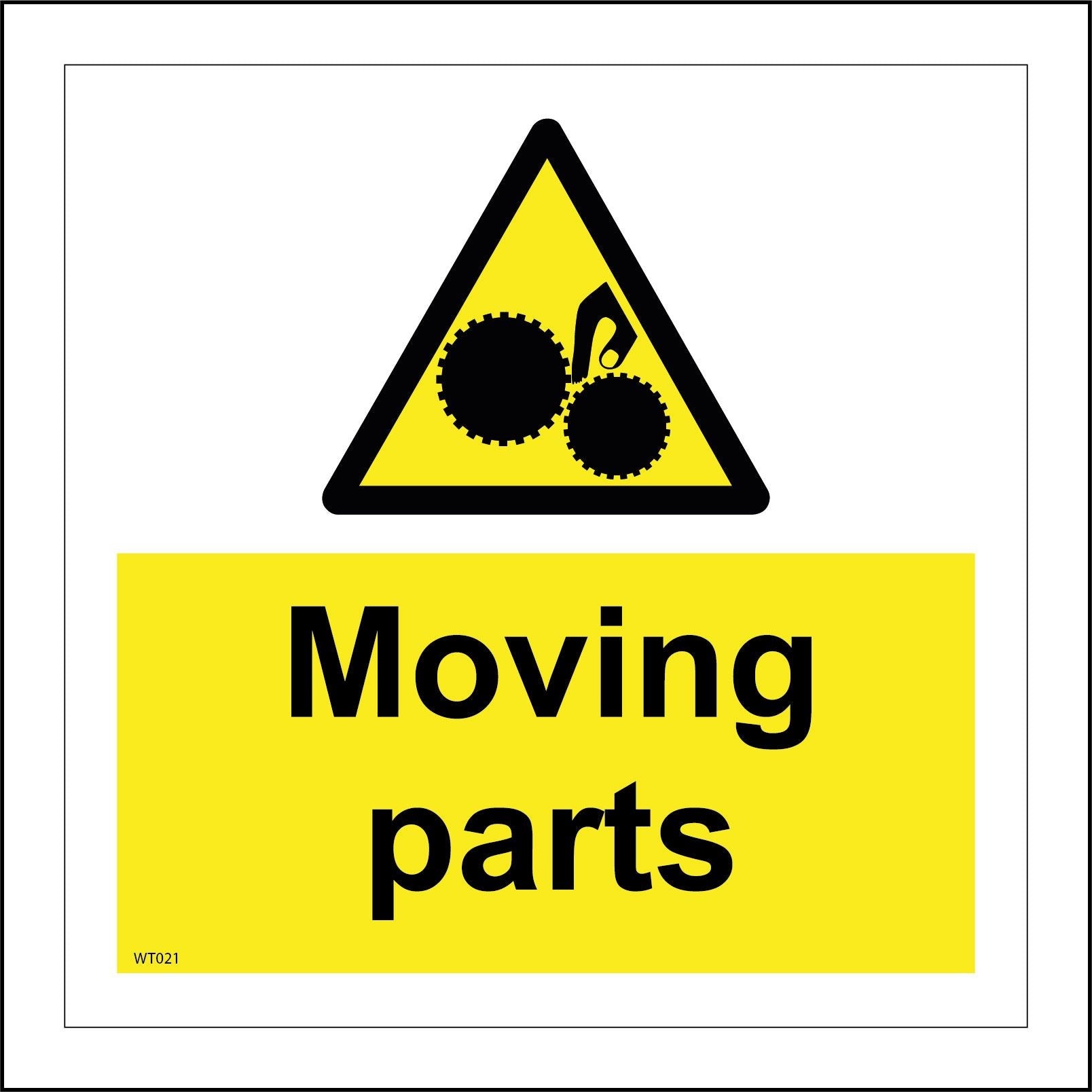 Moving Parts Sign with Cogs Hand – PWDirect