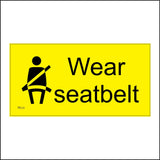 TR121  Wear Seatbelt Sign with Person Seat Belt