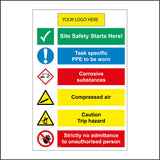 MU281 Site Safety PPE Compressed Air Trip Hazard Logo