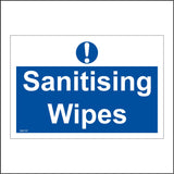MA747 Sanitising Wipes Sign with Circle Exclamation Mark