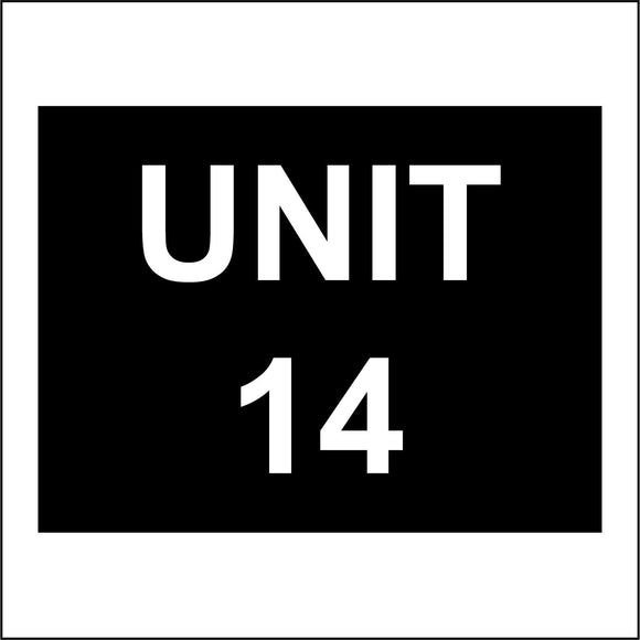 CM177 Unit Number Sign