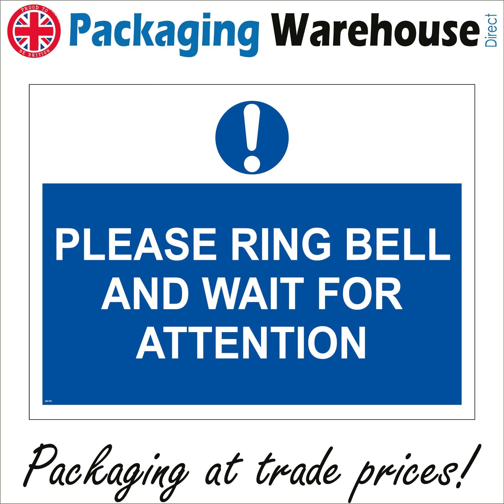 Please Ring For Attention Sign