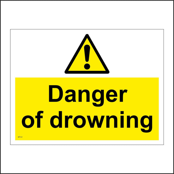WT121 Danger Of Drowning Deep Water Do Not Swim