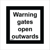 GE976 Warning Gates Open Outwards