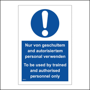 MA816 To Be Used By Trained Authorised German English Bilingual