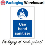 MA617 Use Hand Sanitiser Sign with Hands/Gel/Dispenser/Sanitiser