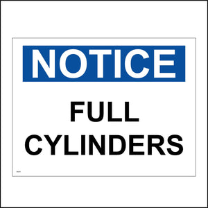 MA279 Notice Full Cylinders Sign