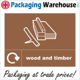 CS346 Wood And Timber Recycling Sign with Wood Recycling Logo