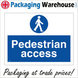 MA773 Pedestrian Access Sign with Circle Person