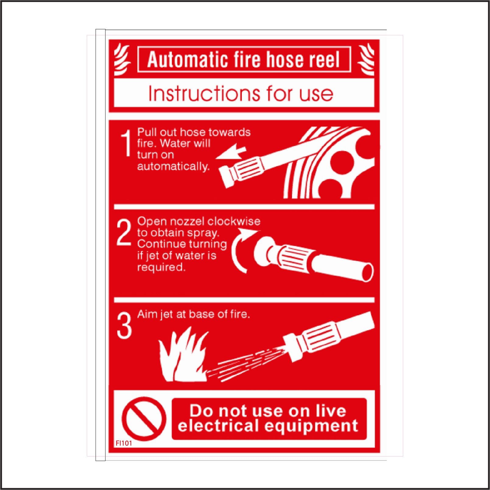 Automatic Fire Hose Reel Sign with Circle Hose – PWDirect