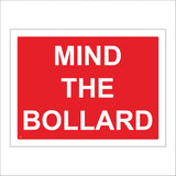 TR302 Mind The Bollard Sign