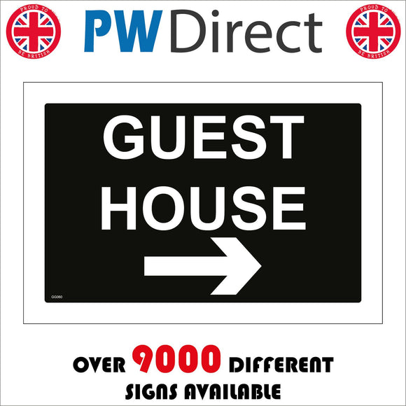 GG060 Guest House Right Arrow Entrance Route Direction Way