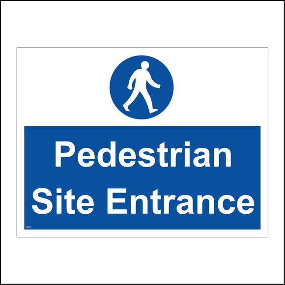 MA467 Pedestrian Site Entrance Sign with Circle Man