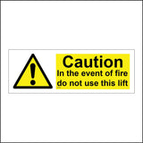 WS652 Caution Do Not Use This Lift Sign with Triangle Exclamation Mark