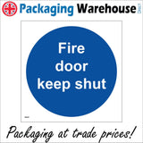 MA287 Fire Door Keep Shut Sign
