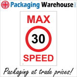 TR184 Max Speed 30 Sign with Circle