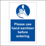 MA618 Please Use Hand Sanitiser Before Entering Sign with Hands/Gel/Dispenser/Sanitiser