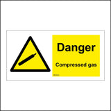 WS932 Danger Compressed Gas Sign with Triangle Cannister