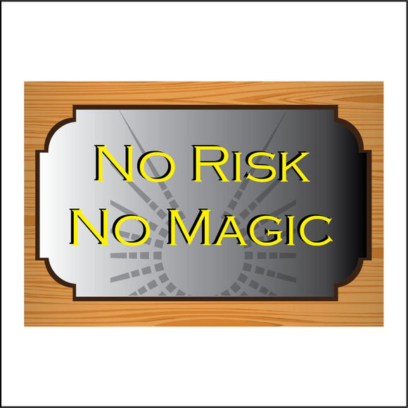 IN175 No Risk No Magic Sign