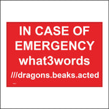 CM412 In Case Of Emergency What 3 Words Design Create Personalise