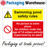 MU273 Swimming Pond Safety Rules Water Diving Pool