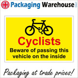 VE347 Cyclists Beware Of Passing Vehicle On Inside