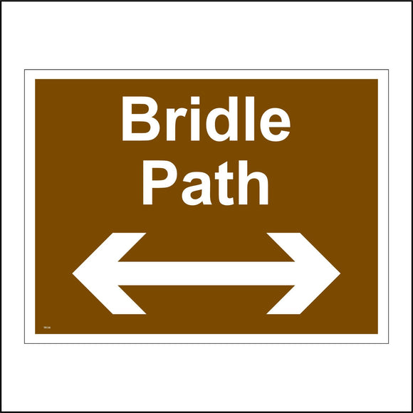 TR139 Bridle Path Left Right Sign with Arrow