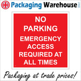 VE274 No Parking Emergency Access Required All Times