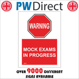 SC014 Warning Mock Exams In Progress